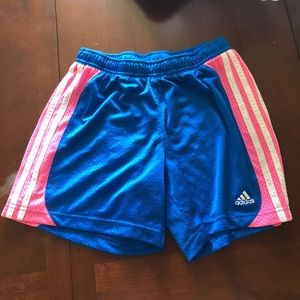 💙 Adidas Blue Pink White Vintage Athletic Shorts